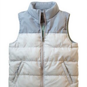 Vintage Abercrombie women’s goose down vest. Two tone blue